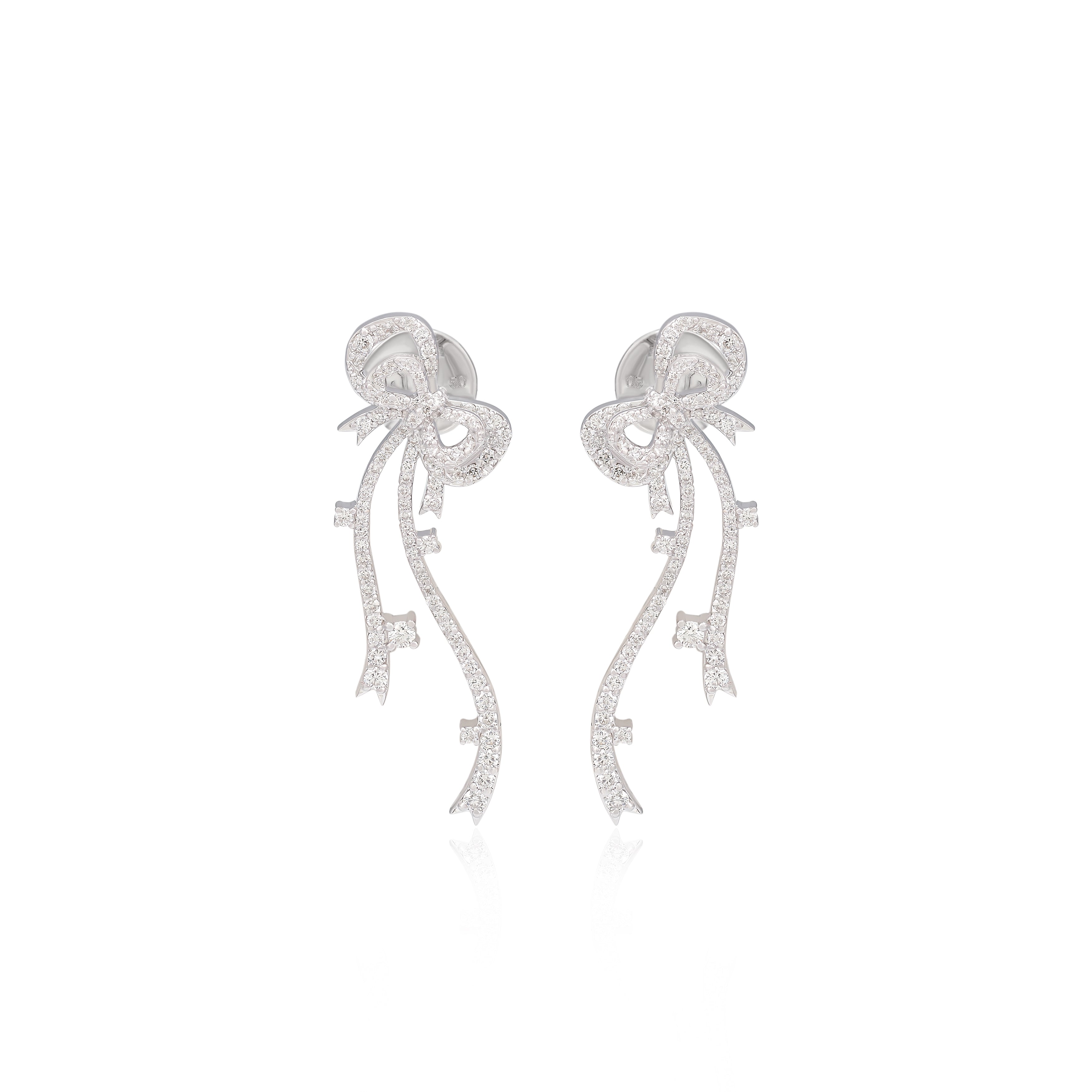 DIAMOND RIBBON EARRINGS