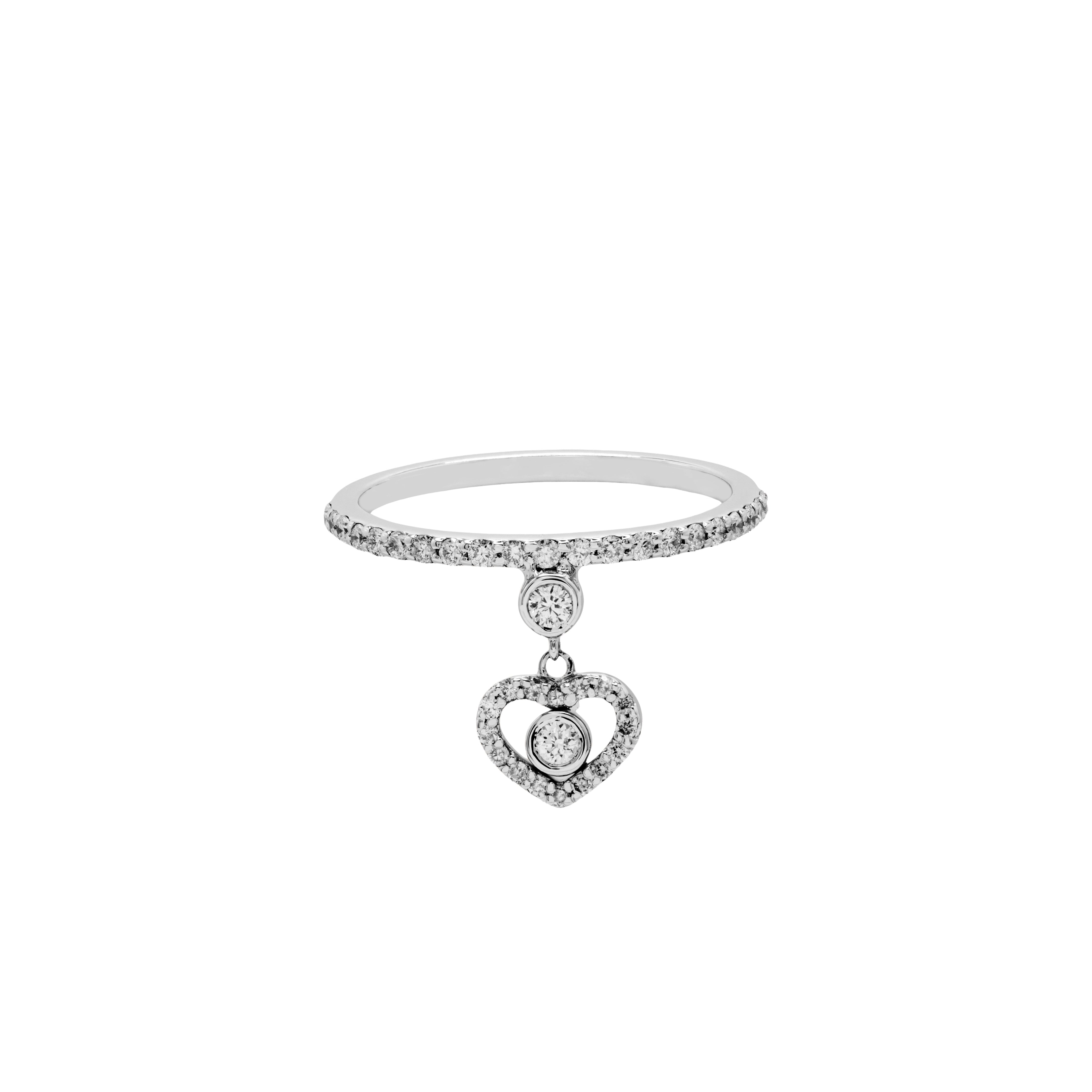 FLOATING HEART RING